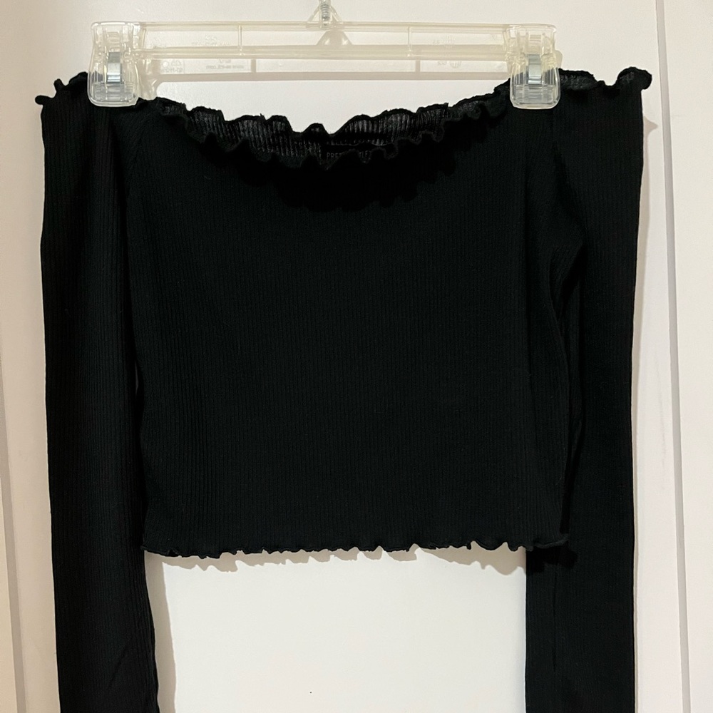Pretty Little Thing across the shoulder top - great for going out in the winter